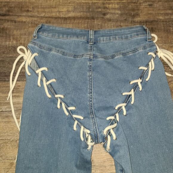 Women's Blue Skinny Jeans - Picture 13 of 13